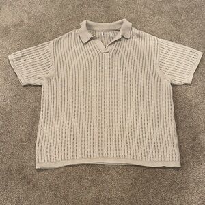 Rue21 100 Percent Cotton Beige Knit Men's Shirt